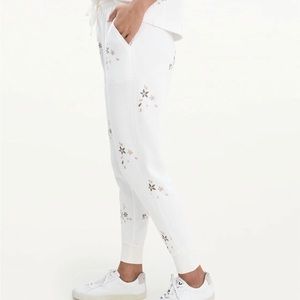 Splendid Love Me Floral Embroidered Jogger Pants